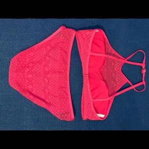 Hot Pink Two Piece Swimsuit